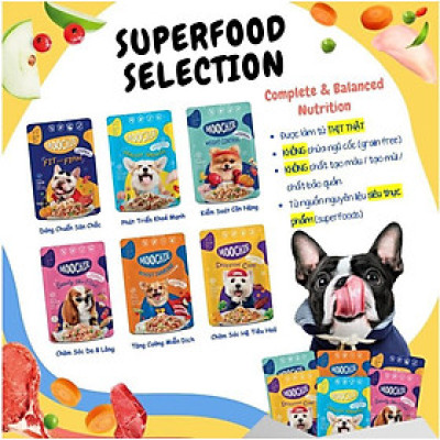 Pate thức ăn dành cho chó mọi lứa tuổi  thương hiệu Moochie dạng gói- gói 85gr