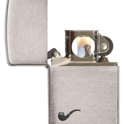 Bật Lửa Zippo Pipe Brushed Chrome 200PL