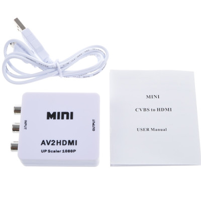 SOAIY Bộ chuyển đổi tín hiệu từ AV sang HDMI Mini - Hàng Nhập Khẩu