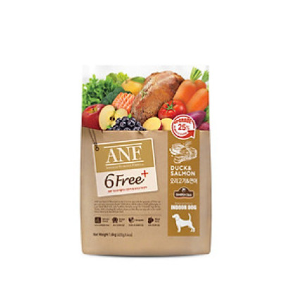 ANF 6Free+ thức ăn cao cấp dành cho chó - Vị CÁ HỒI & VỊT 1.6Kg