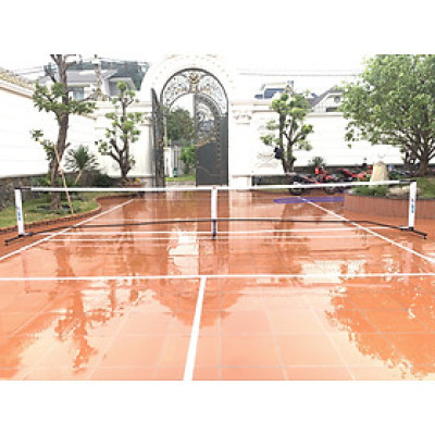 Trụ lưới di động Pickleball X-ACE dài 6,7m rộng 91cm, kết hợp 4 bánh xe có khóa 360° di chuyển và cố định thuận tiện