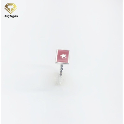 Nhẫn bạc Ý 925 Huệ Ngân - Quốc kỳ VIỆT NAM NMK01