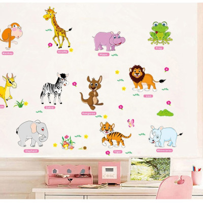 Decal dán tường Vườn thú tiếng anh 2 AmyShop DB074