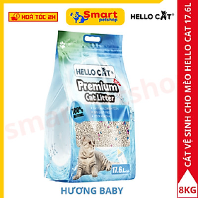 Cát Vệ Sinh Cho Mèo Thế Hệ Mới Tiết Kiệm Vón Nhanh Ít Bụi - Hello Cat 17.6L