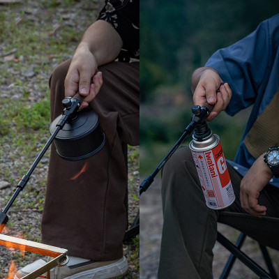 Đèn khò cán dẫn khí dài mạ Titanium đen Campingmoon BKMT-3955