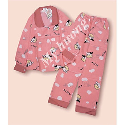 Bộ lụa thái dài tay phồng siêu cưng