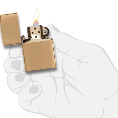 Bật Lửa Zippo Brushed Brass 204B