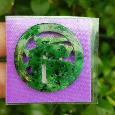 Mặt dây chuyền Chữ Phúc hay Chữ Phước Chất liệu đá cẩm thạch tự nhiên Size đk 31mm x dầy 2mm Anh Chị bọc Vàng lên đeo với dây chuyền của mình vừa đẹp vừa tốt mang chữ Phúc luôn bên mình ý nghĩa phúc đức ạ 