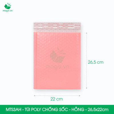 MTS3A MTS3AH - 26.5x22cm - COMBO 25 TÚI GÓI HÀNG CHỐNG SỐC BỌC BÓNG KHÍ - NHIỀU MÀU