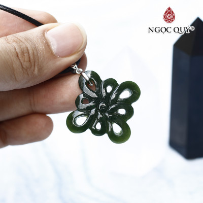 Mặt dây chuyền kết đồng tâm ngọc bích mệnh hỏa, mộc - Ngọc Quý Gemstones
