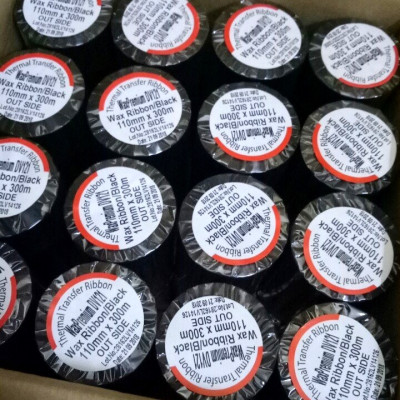 [Set 5 cuộn] Ribbon mực in mã vạch Wax Resin 110mmx300m - Hàng Nhập Khẩu