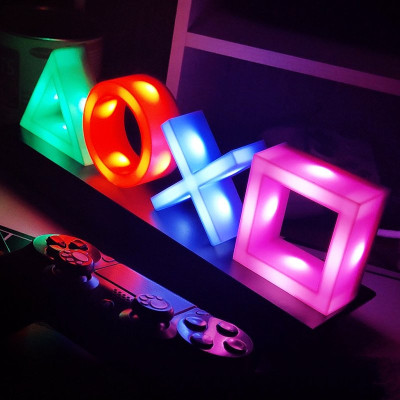 Đèn Led PS icon light nháy theo nhạc siêu đẹp , decor trang trí góc vi tính gaming của bạn hàng nhập khẩu