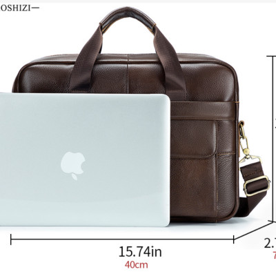 Túi xách nam 100% da bò thật cao cấp phong cách mới 15.6inh