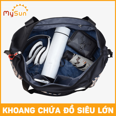Túi xách tay du lịch nam nữ 2 TẦNG gấp gọn cỡ size to lớn đựng nhiều đồ cá nhân MySun