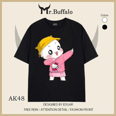 Áo đôi tay lỡ unisex Quỳnh Aka cute củ cải AK48-AK49 Mr.Buffalo
