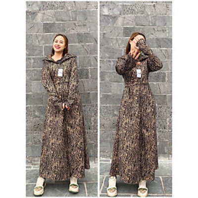 Áo chống nắng nữ toàn thân vải Umi dáng xòe không xẻ sau che kín chân thoáng mát mẫu mới 2022