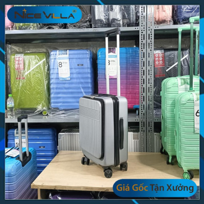 [Hỏa Tốc HCM] Vali Doanh Nhân Size 20inch NiceVilla Dây Kéo Mở Rộng