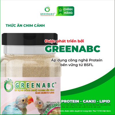 Bột dinh dưỡng cho Vẹt Non, Chim Non GREENABC – Bổ sung protein, canxi, lipid giúp chim phát triển nhanh, lông mượt, trí não thông minh – Hộp 280g