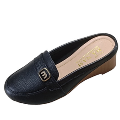 Sục Nữ Đế Xuồng HA NAM Da Bò Thật Đế Cao Su 5cm DNU2185