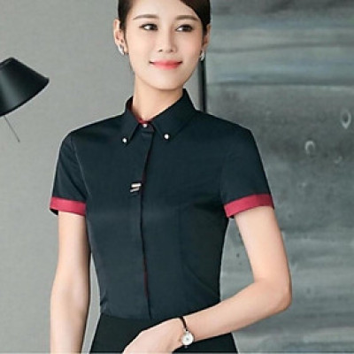 Áo Sơ Mi Nữ Ngắn Tay Viền Cổ NJ855 Thời Trang  PONIVA Cao Cấp Dành Cho Phái Nữ