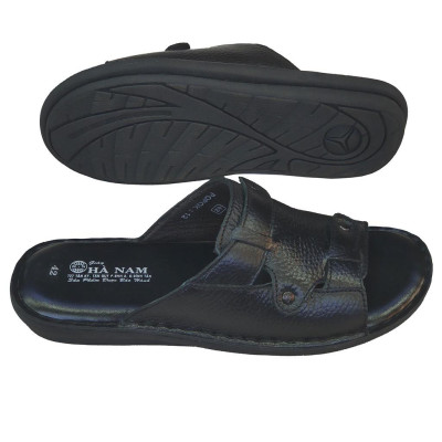 Dép Nam Quai Ngang Da Bò Thật TiTi ĐÔ Cao Cấp DNA2125d