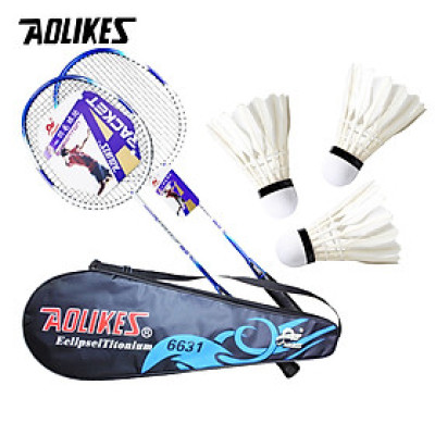 Combo 2 vợt cầu lông và hộp 3 cầu cao cấp AOLIKES A-6631-3CAU