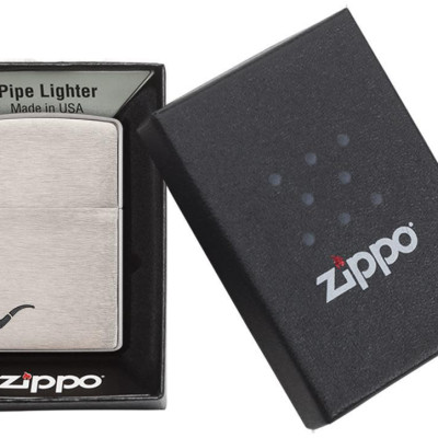 Bật Lửa Zippo Pipe Brushed Chrome 200PL