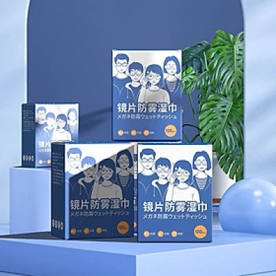 Combo 100 Khăn Lau Mắt Kính Nano- Miếng Giấy Lau Kính Chống Bám Hơi Nước, Lau Sạch Vân Tay Bụi Bẩn Công Nghệ Nhật Bản - Hàng Chính Hãng 