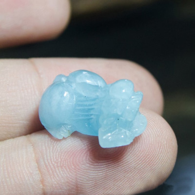 Mặt Tỳ Hưu Aquamarine - Loại Đá Cực Quý Hiếm