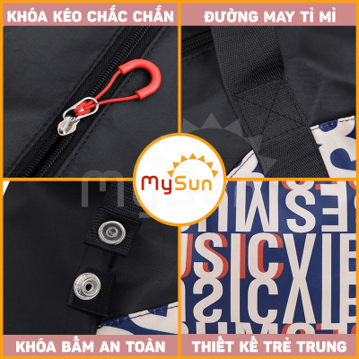 Túi xách tay du lịch nam nữ 2 TẦNG gấp gọn cỡ size to lớn đựng nhiều đồ cá nhân MySun