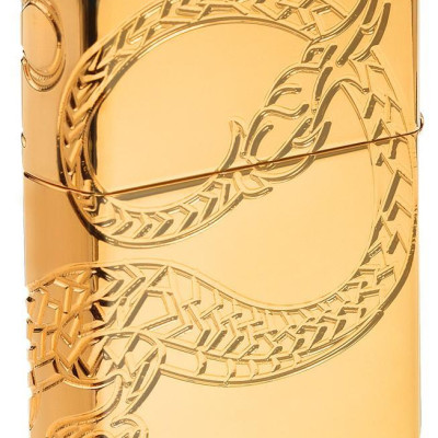 Bật Lửa Zippo Red Eyed Dragon 360 Degree Engraving Gold Plate 29265