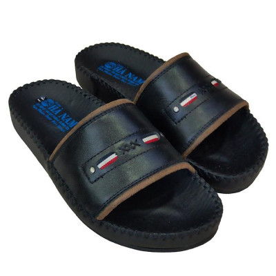 Dép Nam Quai Ngang Da Bò Thật TiTi ĐÔ Cao Cấp DNA2087d