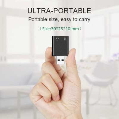 Sound card âm thanh USB 7.1 CH cho máy tính PC - Hàng Nhập Khẩu