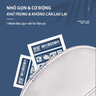 100 Miếng Giấy Lau Kính Cận Dùng 1 Lần Melly Khăn Lau Kính Mắt Khử Khuẩn Đa Năng Chống Hơi Nước