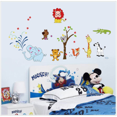 Decal dán tường vườn thú của bé - combo 2 bộ AmyShop