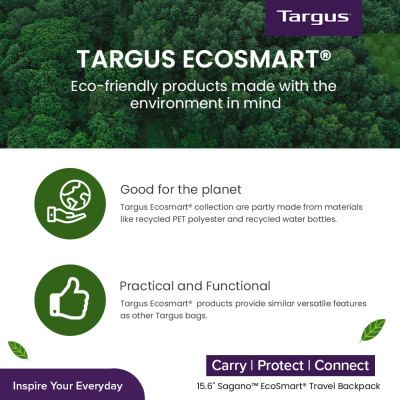Balo laptop Targus 15.6" TBB634 bộ sưu tập Sagano EcoSmart- Hàng Chính Hãng