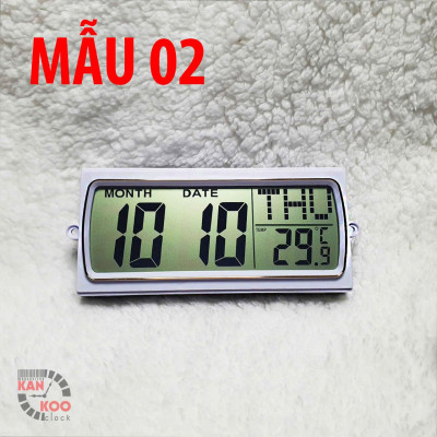 Đồng hồ lịch vạn niên điện tử dùng để gắn lên đồng hồ treo tường có lịch dương, nhiệt độ bảo hành 12 tháng