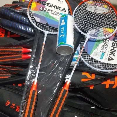 Bộ 2 Vợt Cầu Lông Tay Cầm Đệm Mút Tặng Kèm 03 Quả Cầu Hàng Chính Hãng - Đàn Hồi Tốt, Siêu Cứng, Siêu Bền - HÀNG CHÍNH HÃNG MINIIN