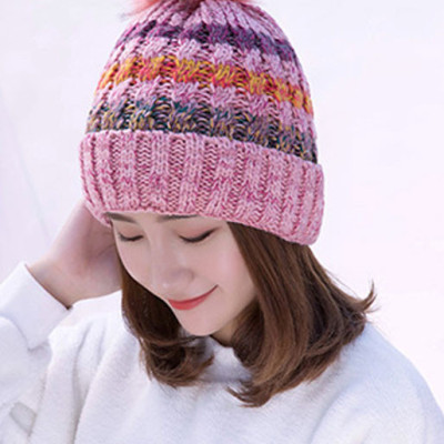 Mũ Len Nữ Trùm Tai Lót Lông Phong Cách Hàn Quốc Dễ Thương