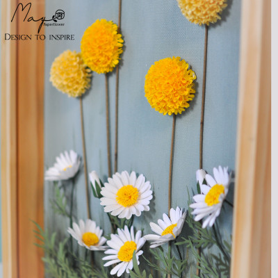 Tranh hoa giấy handmade trang trí cao cấp WILD Flower 30x40cm - Maypaperflower Hoa giấy nghệ thuật