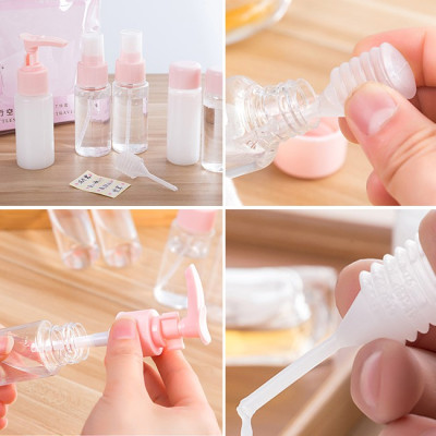 Set 3 tuýp chiết mỹ phẩm du lịch đựng dầu gội, sữa tắm, lotion, toner 60ML- Bộ chai lọ chiết mỹ phẩm tái sử dụng Phượt Dã Ngoại Đi Chơi Văn Phòng