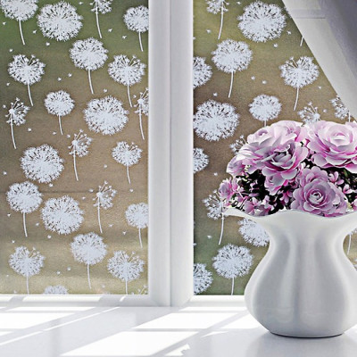 5m decal dán kính bồ công anh trắng DK08