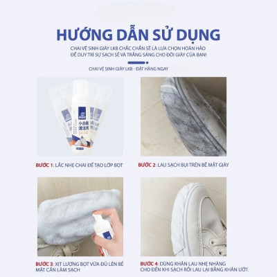 Chai xịt tạo bọt tuyết vệ sinh giày cao cấp, chai tẩy rửa giày không dùng nước 1 CHAI 200ml