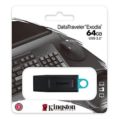 USB 64GB Kingston chuẩn USB 3.2 - USB dung lượng 64GB tốc độ cao 3.2 - Hàng chính hãng