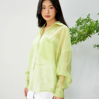 DOTTIE - Áo sơmi dáng rộng vải mềm - T0718