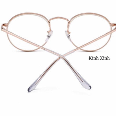 Kính Mát Mắt Tròn Kim Loại Thời Trang Cao Cấp