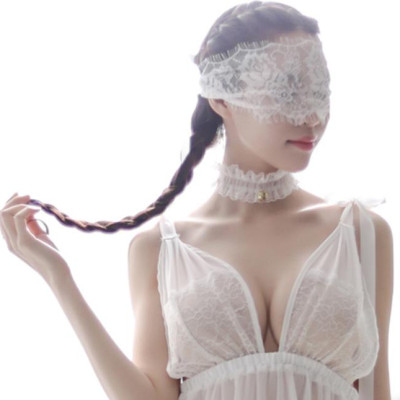 Mặt nạ ren che mắt cô dâu - trắng