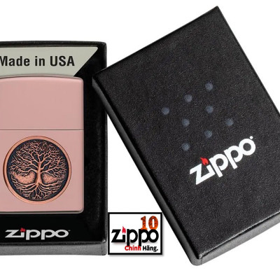 Bật lửa ZIPPO 49638 Tree of Life Emblem - Chính hãng 100%