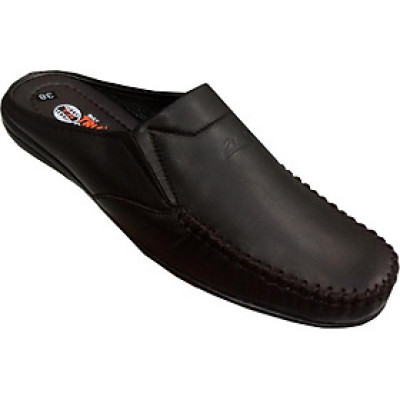 Dép nam Trường Hải bít mũi da bò cao cấp màu nâu  BM214