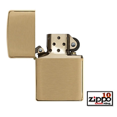Bật lửa Zippo 204B Brushed Brass Solid- Chính hãng 100%